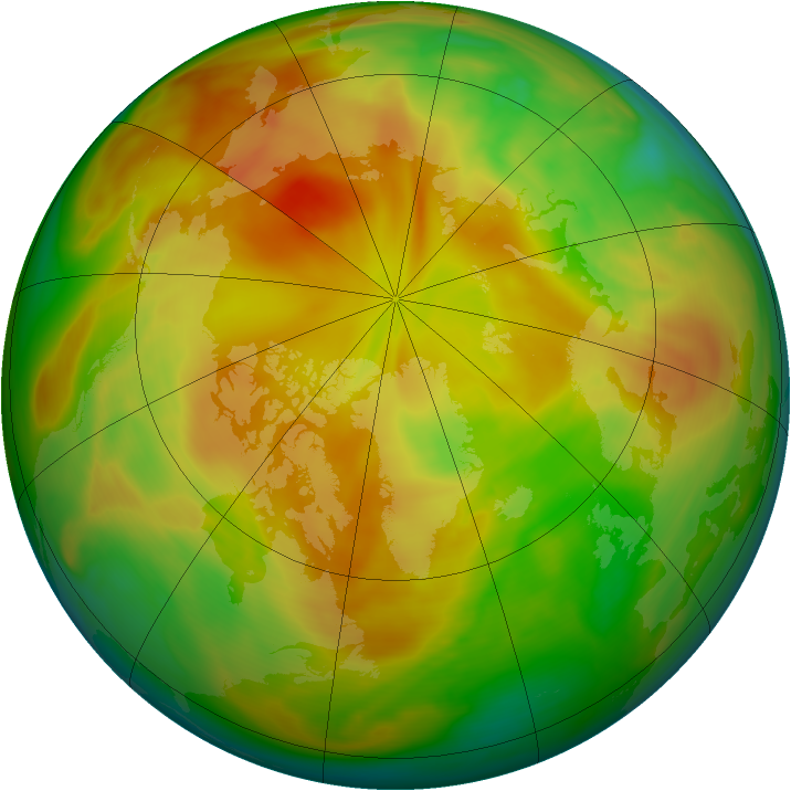 Arctic ozone map for 21 April 2007